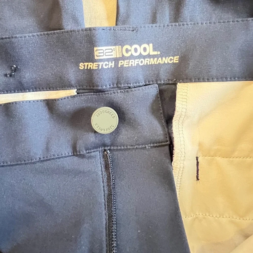 32 Degrees Cool Mens Pants Stretch Performance Navy Blue Size 30x29 Casual Golf